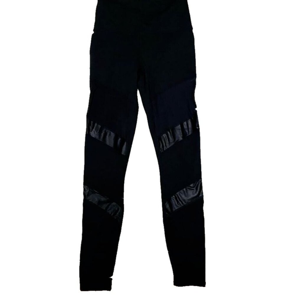 Fabletics Black Power Hold With Diagonal Stripe L… - image 1